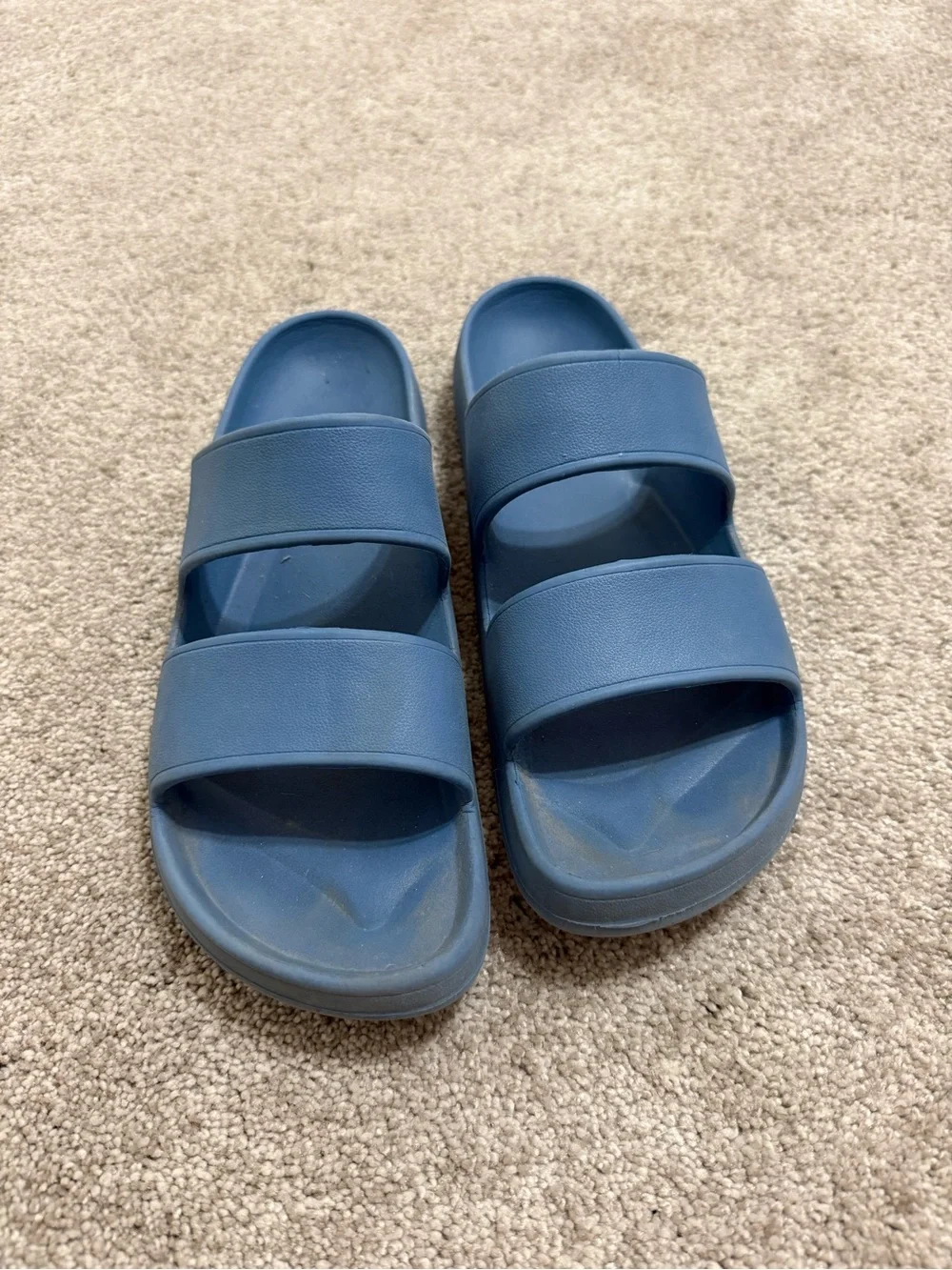 Old Navy Blue Double-Strap Slide Sandals
